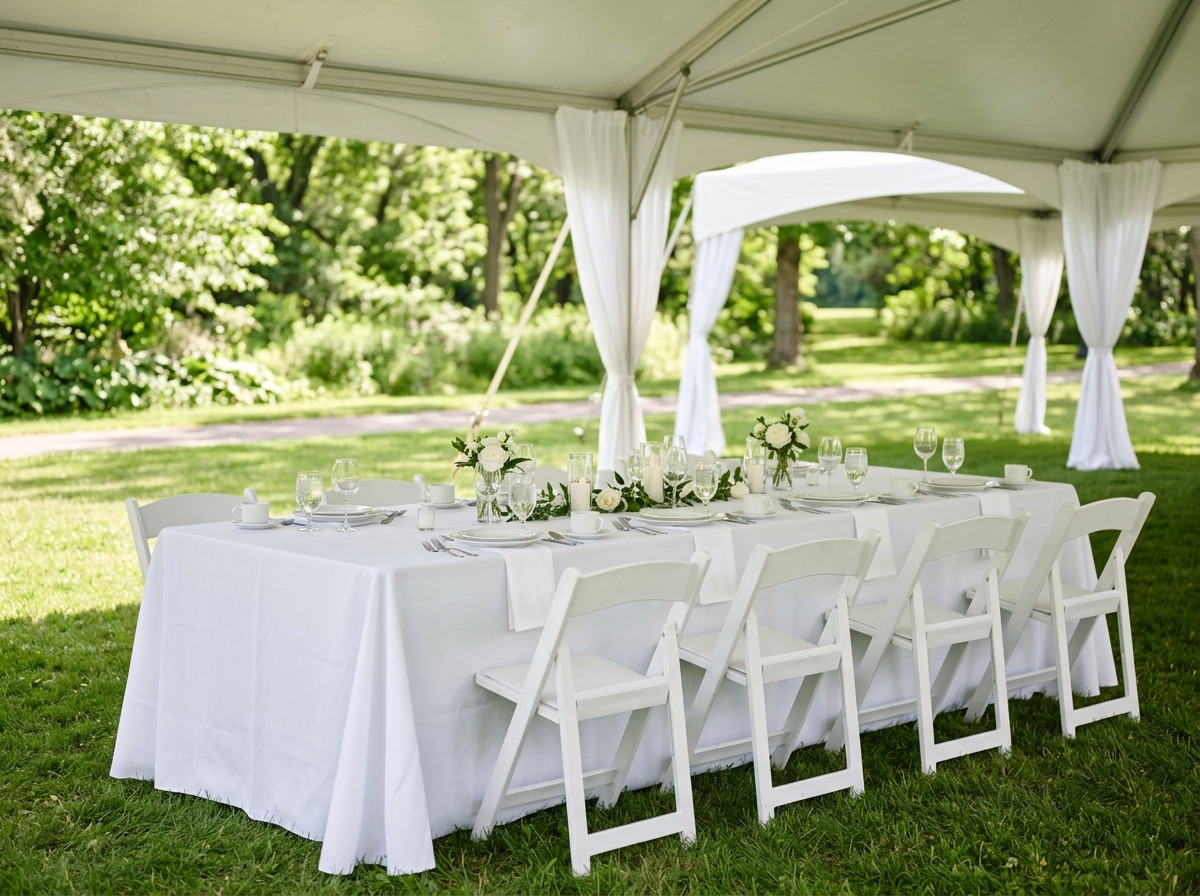 8′ Rectangle Table – Seats 8–10 8′ Rectangle Table – Seats 8–10